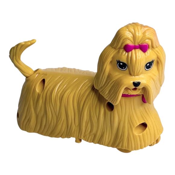Barbie Yorkie Rolling Dog Toy Battery Power 4" Yorkshire Terrier Works Tail Wags - Picture 2 of 7